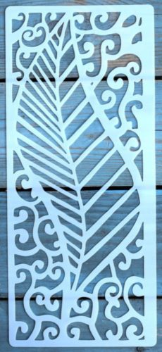 levél textúra  mintás 13x30cm-es DIY stencil  műanyag festő sablon