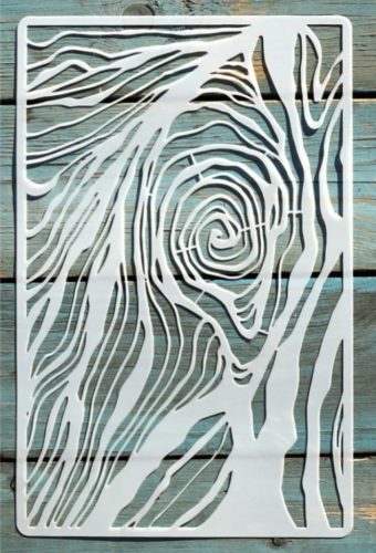 fa erezet mintás 18x28cm-es DIY stencil  műanyag festő sablon
