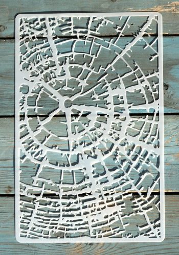 betört üveg  mintás 18x28cm-es DIY stencil  műanyag festő sablon