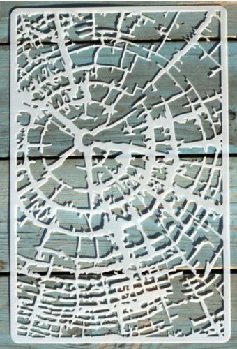 betört üveg  mintás 18x28cm-es DIY stencil  műanyag festő sablon