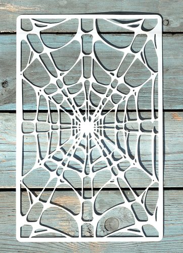 pókháló  mintás 18x28cm-es DIY stencil  műanyag festő sablon