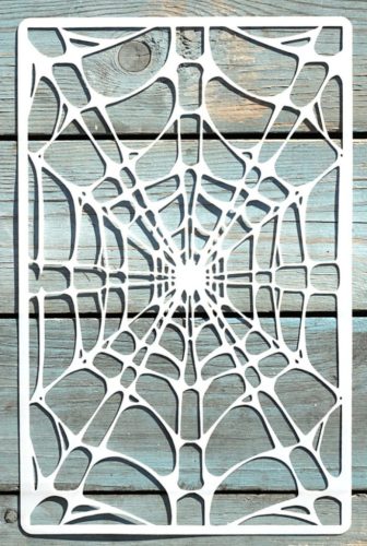 pókháló  mintás 18x28cm-es DIY stencil  műanyag festő sablon