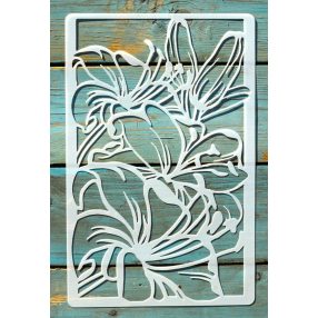   Virág mintás 18x28cm-es DIY stencil  műanyag festő sablon