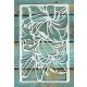 Virág mintás 18x28cm-es DIY stencil  műanyag festő sablon