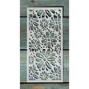   textúra virág mintás 10x22cm-es DIY stencil  műanyag festő sablon