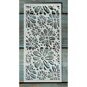   textúra virág mintás 10x22cm-es DIY stencil  műanyag festő sablon