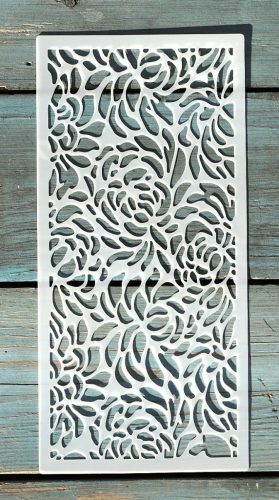 textúra virág mintás 10x22cm-es DIY stencil  műanyag festő sablon