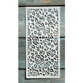   textúra virág mintás 10x22cm-es DIY stencil  műanyag festő sablon