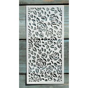   textúra virág mintás 10x22cm-es DIY stencil  műanyag festő sablon