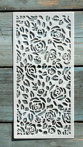 textúra virág mintás 10x22cm-es DIY stencil  műanyag festő sablon