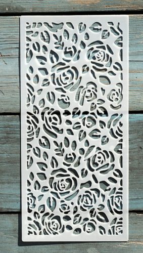 textúra virág mintás 10x22cm-es DIY stencil  műanyag festő sablon