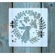 húsvéti nyúl mintás 13x13cm-es DIY stencil  műanyag festő sablon