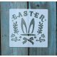 húsvéti nyúl mintás 13x13cm-es DIY stencil  műanyag festő sablon