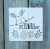 húsvéti nyúl mintás 13x13cm-es DIY stencil  műanyag festő sablon
