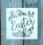 húsvéti nyúl mintás 13x13cm-es DIY stencil  műanyag festő sablon
