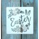 húsvéti nyúl mintás 13x13cm-es DIY stencil  műanyag festő sablon