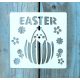 húsvéti tojás mintás 13x13cm-es DIY stencil  műanyag festő sablon