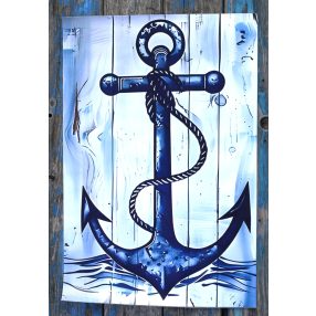   40x60 cm-es tenger témájú vászonkép keret nélkül  horgony