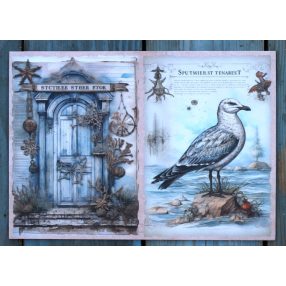   Viktoriánus kori témájú papír háttérkép 15x21 cm,  A5 méret