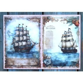   Viktoriánus kori témájú papír háttérkép 15x21 cm,  A5 méret