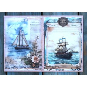   Viktoriánus kori témájú papír háttérkép 15x21 cm,  A5 méret