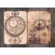 Steampunk témájú papír háttérkép 15x21 cm,  A5 méret