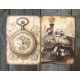 Steampunk  témájú papír háttérkép 15x21 cm,  A5 méret