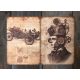 Steampunk témájú papír háttérkép 15x21 cm,  A5 méret