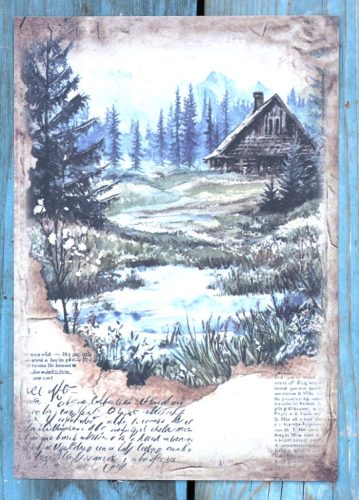 Természet témájú papír háttérkép 15x21 cm,  A5 méret