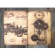 Steampunk témájú papír háttérkép 15x21 cm,  A5 méret