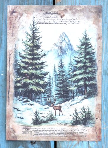Természet témájú papír háttérkép 15x21 cm,  A5 méret