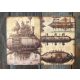 Steampunk témájú papír háttérkép 15x21 cm,  A5 méret