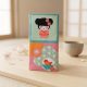 Kokeshi mintás designer papírzsebkendő tartó