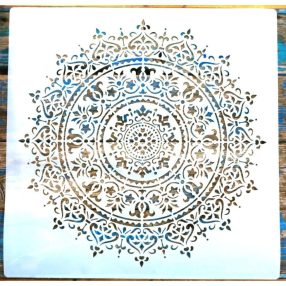   Mandala mintás 50x50-es rétegző festő sablon, dekor stencil falfestéshez