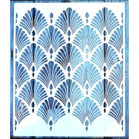 Geometriai  mintás 30x36.5 cm-es rétegző festő sablon