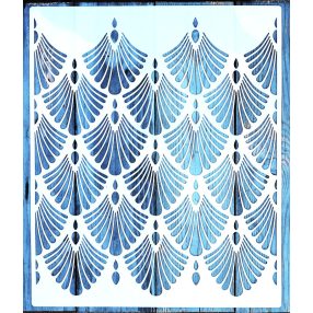 Geometriai  mintás 30x36.5 cm-es rétegző festő sablon