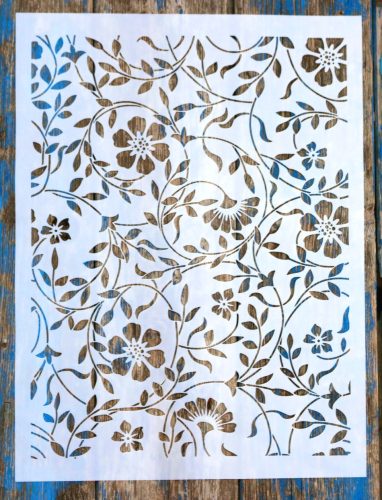 Virág   mintás 30x40 cm-es rétegző festő sablon