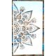  Fél Mandala mintás  25x45 cm-es DIY festő sablon, műanyag óriás stencil falra, bútorra