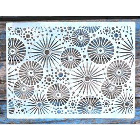   Geometriai mintás 30x40 cm-es rétegző festő sablon, műanyag dekor stencil 