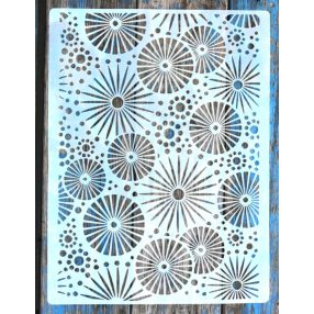   Geometriai mintás 30x40 cm-es festő sablon, műanyag dekor stencil 
