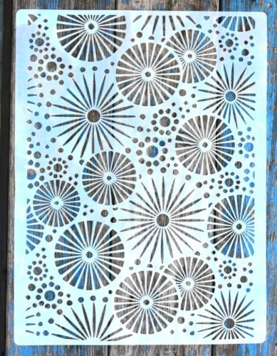 Geometriai mintás 30x40 cm-es festő sablon, műanyag dekor stencil 