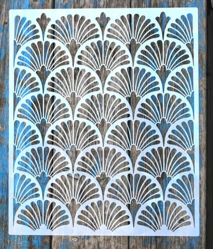 Geometriai mintás  30x36,5 cm-es DIY falfestés sablon műanyag  festő stencil