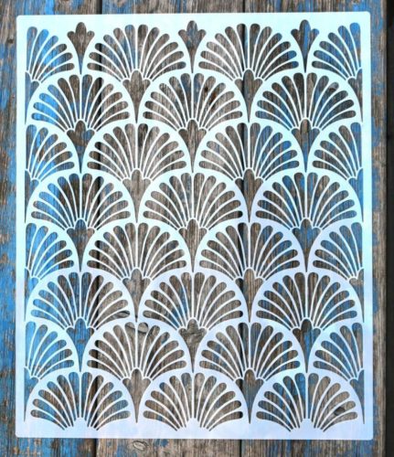 Geometriai mintás  30x36,5 cm-es DIY falfestés sablon műanyag  festő stencil