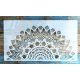  Fél Mandala  mintás 25x45 cm-es rétegző falfestés sablon DIY műanyag stencil