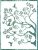 faág és madár  mintás falfestés sablon 30x41 cm-es DIY  műanyag óriás stencil falra  bútorra