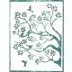 faág és madár  mintás falfestés sablon 30x41 cm-es DIY  műanyag óriás stencil falra  bútorra