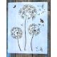 28x36 cm-es Pitypangos rétegző festő sablon műanyag DIY stencil falra  bútorra