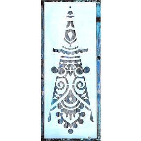   Óriás mandala mintás rétegző festő sablon  170 cm es minta készítésére alkalmas elforgatással, XXL műanyag dekor stencil 