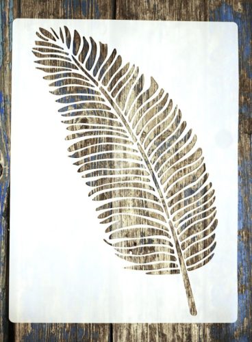 2 db nagyméretű trópusi levél minta 30x40 cm es DIY festősablon, műanyag dekor stencil 