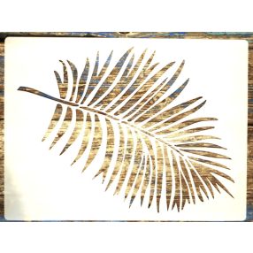   2 db nagyméretű trópusi levél minta 30x40 cm es DIY glettsablon, műanyag dekor stencil 